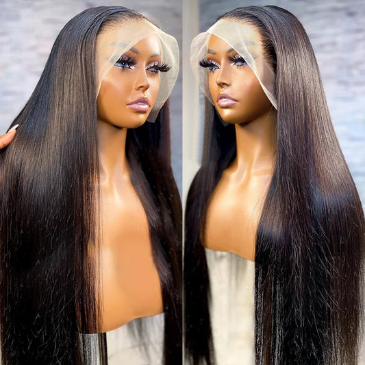 HD Lace Frontal Wig 28 30 inch Straight Human Hair Wigs 220% 13x4/6 Transparent Lace Front Wigs 5x5 Human Hair Lace Closure Wigs